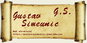 Gustav Simeunić vizit kartica